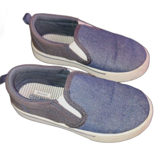Little boys Blue Oshkosh slip on shoes size 11 - Picture 1 of 4
